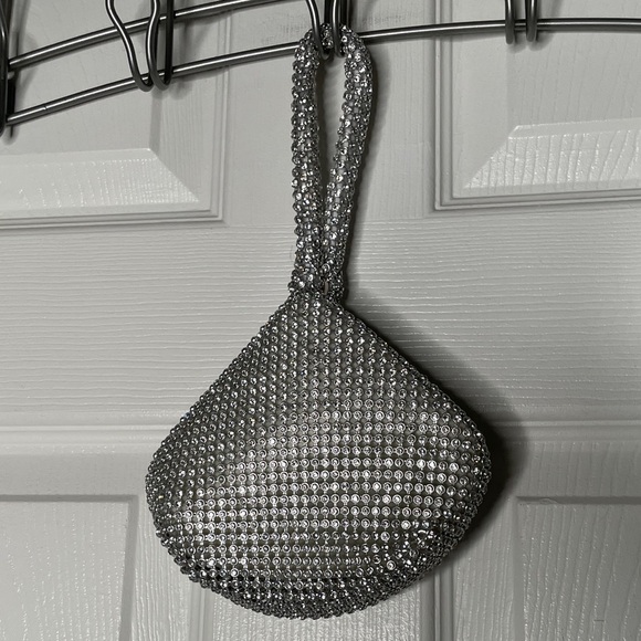 Silver Rhinestone Mini Handbag - Picture 1 of 5